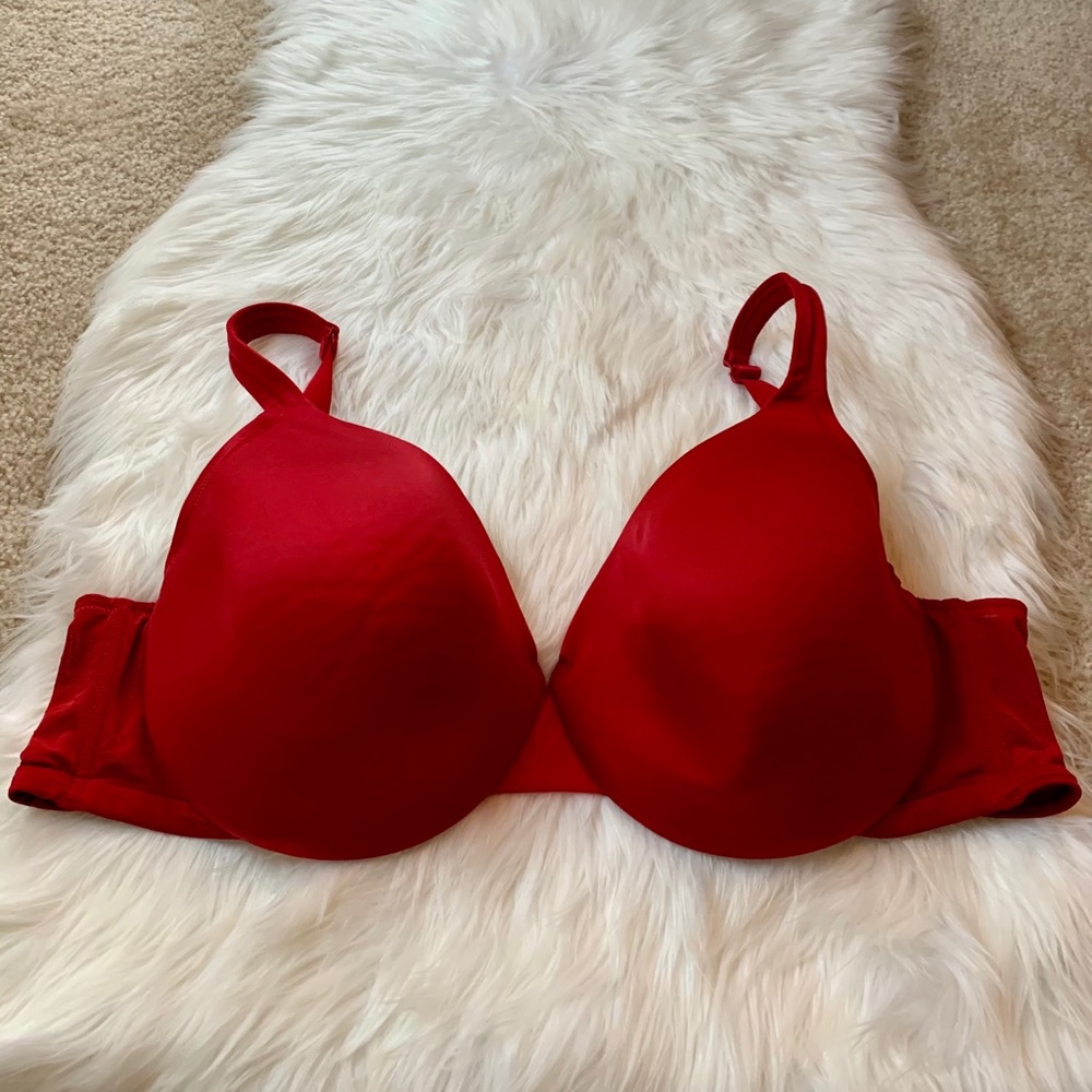 Cacique wired lined red bra